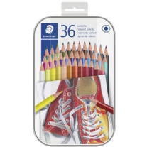 Staedtler houtvrije kleurpotloden assortiment blik a 36 stuks 