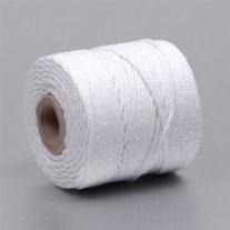Macramegaren/macrametouw/katoenkoord, 2,5 mm,  75 meter, wit