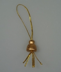Gelukspoppetjes, boeddha goud, 22mm, 5 stuks