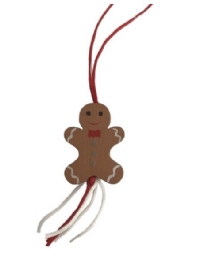 Gelukspoppetjes, Gingerbread hout,  26mm, 5 stuks