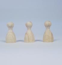 Houten pion / halmafiguurtje 24mm x 12mm zak a 10 stuks