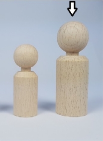 Kegelpopje recht met hals 80 x 26 mm