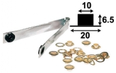 OP=OP Zeilringentang 16 cm inclusief 12 zeildoekringen 10 mm
