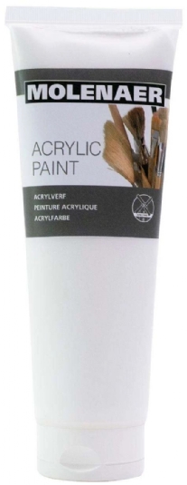 Molenaer acrylverf, 250 ml, titaanwit