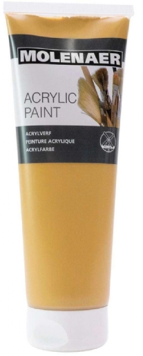 Molenaer acrylverf, 250 ml, gele oker