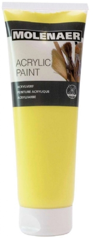 Molenaer acrylverf, 250 ml, citroengeel