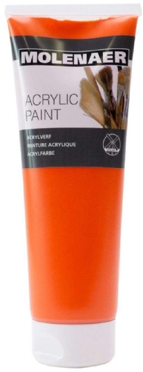 Molenaer acrylverf, 250 ml, oranje