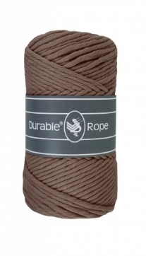 Durable rope macramegaren/haakgaren 5mm 250gram 75 meter coffee 385
