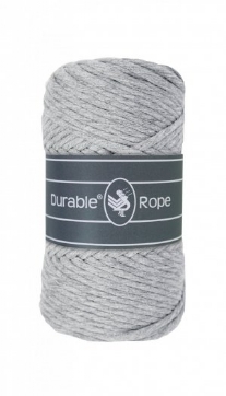 Durable rope macramegaren/haakgaren 5mm 250gram 75 meter light grey 2232
