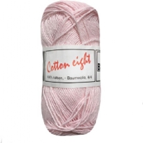 Cotton eight 8/4, katoenen breigaren/haakgaren, 50 gram, roze