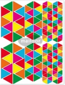 Geometrische stickers, driehoekjes, assorti 160 stuks