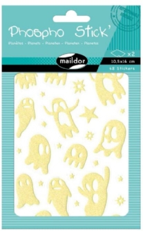 Glow-in-the-dark stickers, spoken/halloween