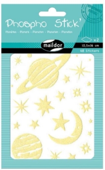 Glow-in-the-dark stickers, planeten