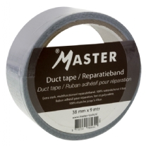 Textieltape/Reparatietape/Duct-tape , zilvergrijs, 38mm, 9 meter