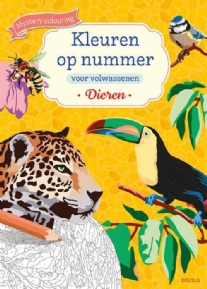 Kleuren op nummer voor volwassenen, dieren