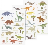 Raamstickers dinosaurus abc 3 vel 