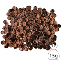 Cuvettes/pailletten/lovertjes, 8 mm, 15 gram, bruin