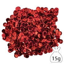 Cuvettes/pailletten/lovertjes, 8 mm, 15 gram, rood