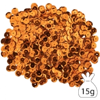 Cuvettes/pailletten/lovertjes, 8 mm, 15 gram, oranje