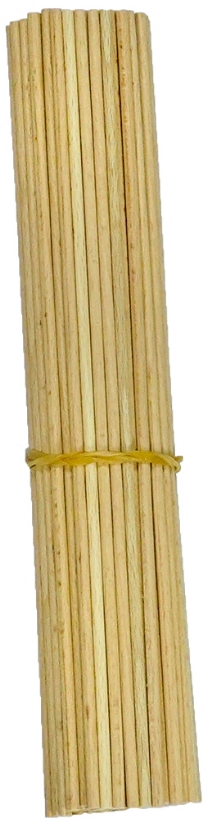 Rondhout/ronde houten stokjes, 20 cm, 50 stuks, 3mm