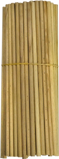 Rondhout/ronde houten stokjes, 30 cm, 10 stuks, 8mm