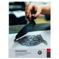 Linodrukpapier / linodrukblok, 23 x 31 cm, 60gr, 20 vel