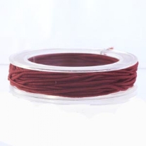 Elastisch kralenkoord/gekleurd elastiek, 1 mm, 5 meter, bruin