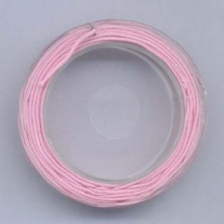 Elastisch kralenkoord/gekleurd elastiek, 1 mm, 5 meter, roze
