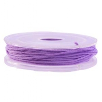 Elastisch kralenkoord/gekleurd elastiek, 1 mm, 5 meter, lila