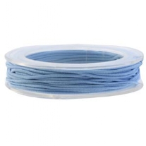 Elastisch kralenkoord/gekleurd elastiek, 1 mm, 5 meter, bleu
