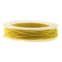 Elastisch kralenkoord/gekleurd elastiek, 1 mm, 5 meter, geel