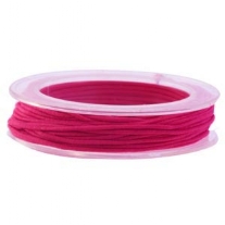 Elastisch kralenkoord/gekleurd elastiek, 1 mm, 5 meter, fuchsia