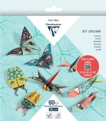 Origami papier kit insecten, 70gr, 3 formaten, 60 vel