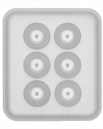 Siliconen gietvorm, bol 6-delig, 12 mm