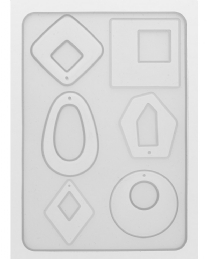 Siliconen gietvorm, ornamenten, 35-40mm x 6mm, 6-delig