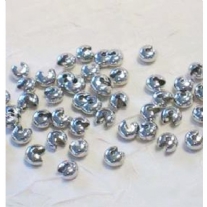 Knijpkraalverbergers, 50 stuks, 6mm, zilver