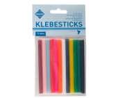 Lijmpatronen voor lijmpistool lage temperatuur, gekleurd, 10cm, 12 stuks