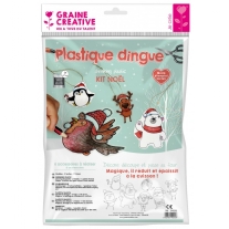 krimpie dinkie, krimpfolie kit, kerstdecoraties 6 stuks inclusief ophangkoord