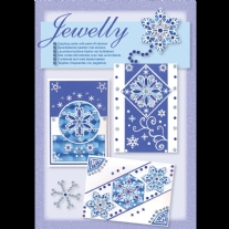 Kaartenset jewelly sneeuwvlokken 