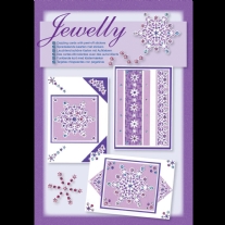 Kaartenset jewelly sneeuwvlokken kant