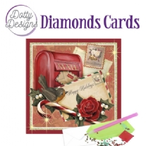 Dotty Designs Diamond card / Diamond painting, kerst brievenbus