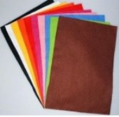 OUTLET Polyester vilt 20x30cm 10 coupon assortiment