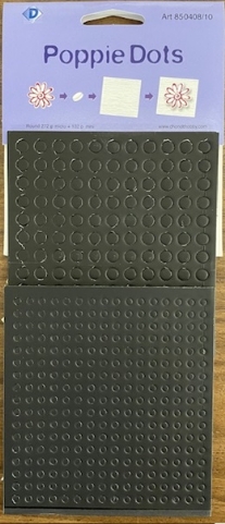 OUTLET Poppie dots rond, foamrondjes, 272 st micro 3mm en 132 st mini 6mm, zwart