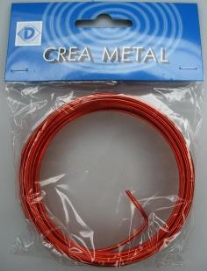 OUTLET Alu draad / aluminiumdraad, 2 mm, 5 meter oranje