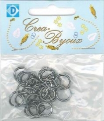 OUTLET Aanbuigoogjes/knijpringetjes, rond, 25 stuks, 12 mm antraciet