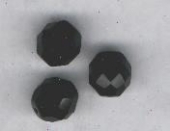 OUTLET Glasparel facet 10 mm, 25 st, zwart
