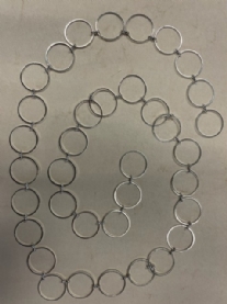 OUTLET DIY ketting zilver ringen 25mm, 1 meter