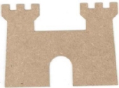 OUTLET MDF Ornament Kasteel 14 x 10 cm, 10 stuks