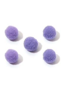 OUTLET Pompoentjes/pompons/pompoms, 7 mm, 100 st, lila