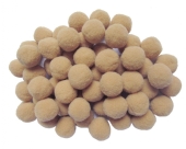 OUTLET Pompoentjes/pompons/pompoms, 25mm, 40 st, beige